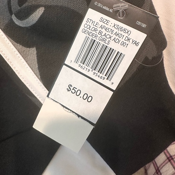 Girls adidas crop zip hoodie - Picture 3 of 3